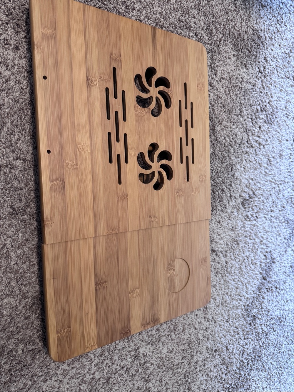 Bamboo Laptop Stand with Cooling Vents - Natural Bamboo